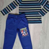Sonic + T.U. брендовый комплект одежды штаны джоггеры + реглан на рост 104 см