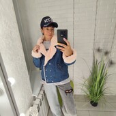 Жіноча утеплена джинсова куртка