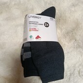 6778..лот 2 пари.Теплі на флісі щільні носки livergy 43-46