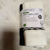 6800.лот 2пар теплі термо носки Esmara 35-38