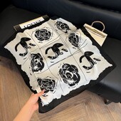 Платок стильный трендовый Искусственный шелк 70*70 см арт 52