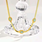 Кольє, натуральні камні, ланцюжок, снейк, медзолото