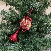 Вінтажна іграшка на ялинку дудка Висота 13см.