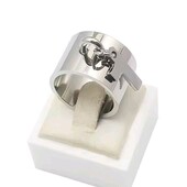 Каблучка, кільце масивне, підвіска хрест, хрестик, медсталь, панк, рок. Розмір 17