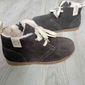 River island брендовые лёгкие стильные ботинки еврозима натуральная замша размер 32