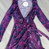 NA- KD брендовый новый лёгкий халатик на запах размер XS евро 32/34