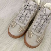 Clarks брендовые лёгкие деми ботиночки натуральная кожа + замша размер 31