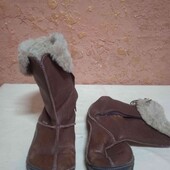 Фірмові зимові кожані чобітки, осінь / зима, устілка 26, розмір 40