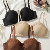 Комфортний жіночий бюстгальтер на поролоні 90C бежевий