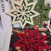 19,5см Большие фетровые снежинки, набор из 3 штук Christmas Hanging Decorations