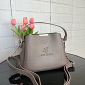 Шопер пудра і капучіно еко шкіра довг і короткі ручки