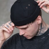 Унісекс докерка, кепка (бейсболка) без козирка, шапка Біні, докер кеп - модна молодіжна кепка!