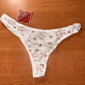 Жіночі бавовняні труси-стрінги Nikoletta, білі s-m