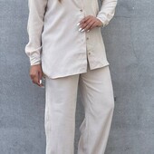 Жіночий вельветовий костюм з сорочкою