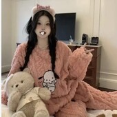 Затишний флісовий піжамний комплект С-Л