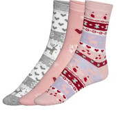 3 пари. Жіночі новорічні шкарпетки Esmara 39-42