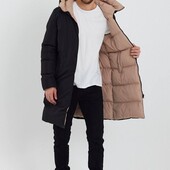 Куртка зимня двостороння беж