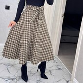 Женская теплая юбка миди