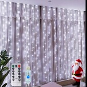 Світлодіодна гірлянда-завіса USB 200 led 3x2 м з пультом колір білий