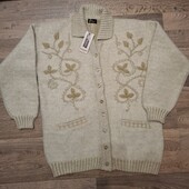 Теплий зимовий кардиган(кофта) з вовни