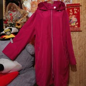 ❤️Брендовая темно вишнёвая с капюшоном водонепроницаемая ветровка новая❤️Турция.Пог144см.Поб.170см.