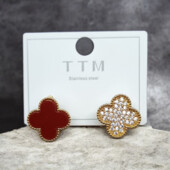 Сережки двухсторонні медсплав клевер конюшина