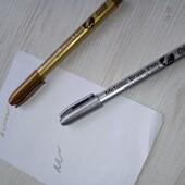 Маркер, ручка metallic brush pen золотиста чи срібляста