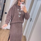 Элегантный костюм пух норки альпака/ангора