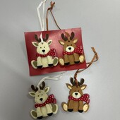 546. Livarno фетрові різдвяні прикраси у формі оленів.