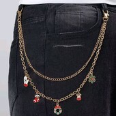 Новорічна, різдвяна тема підвіска, ланцжок, оздоба, на джинси, спідницю, сумку, рюкзак, хіп хоп,панк