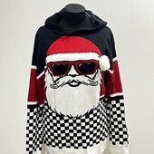 Next. Рождественский свитер свитшот джемпер с капюшоном и цветными блоками из 100% хлопка