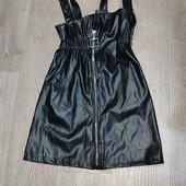 Стильний шкіряний сарафан 134