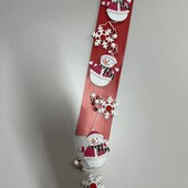 580. Livarno різдвяна підвісна прикраса у вигляді гірлянди з трьох сніговиків та сніжинок.