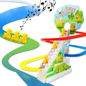 Електронна качка, трек, гірка, іграшки для хлопчиків і дівчаток, качки, іграшка для підйому сходами