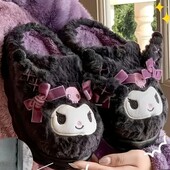 Домашние комнатные тапочки Sanrio Hello Kitty & Kuromi стелька 23