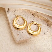 Сережки нержавіюча сталь позолота