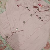 Рожева джинсова куртка р.11-12 років