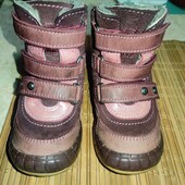 Зимові шкіряні черевички, 22 розмір, 14 см