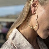 Сережки нержавіюча сталь позолота