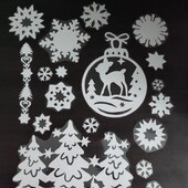 Заламіновані витинанки для вікон.Створіть святковий затишок у вашій оселі