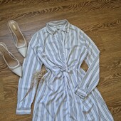 Стильове, натуральне плаття - сорочка в смужку, відмінний стан ❤️