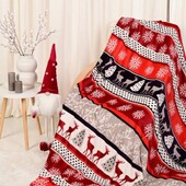 Плед святковий мікрофібра тепленький 200/230см.євро.