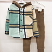 Костюм Полотно: фліс полар клітинка р.134-140