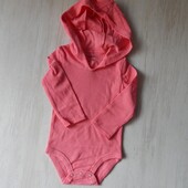 Боді з довгим рукавом hanes для дівчинки 0-6м.