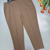 Штани-лосини щільні кольор мокка, теплі ﻿﻿стрілки спереду прошиті