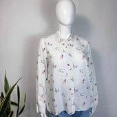 Сорочка віскозна біла в принт