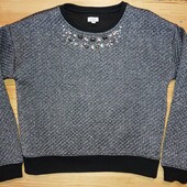 Плотна нарядна кофта з люрексом і камінням ,S