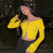 Топ з відкритими плечима та блискавкою zara