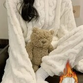 Затишний флісовий піжамний комплект ХЛ