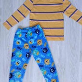 Primark + Pep& Co брендовый теплый пижамный комплект верх хлопок+ низ плюшевый на рост 116 см